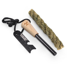 Load image into Gallery viewer, Bushcraft Survival Fire Starter & Tinder Rope Combo - Bushcraft Survival