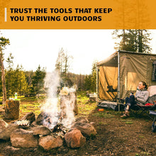 Load image into Gallery viewer, BUSHCRAFT SURVIVAL Fire Starter Tinder Rope and Bellows - Natural Weather Resistant Kindling - Waterproof Emergency Fire Kit for Campfires, Stoves & Fire Pits - Bushcraft Survival