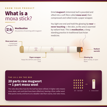 Load image into Gallery viewer, Moxa Sticks for Moxibustion Therapy - 10 Pack - Acupuncture Heat Therapy Rolls for Relaxation, Wellness, Massage, &amp; Traditional Chinese Medicine Use – Long Burning &amp; Portable - 20:1 Extraction Ratio
