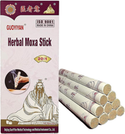 Moxa Sticks for Moxibustion Therapy - 10 Pack - Acupuncture Heat Therapy Rolls for Relaxation, Wellness, Massage, & Traditional Chinese Medicine Use – Long Burning & Portable - 20:1 Extraction Ratio