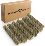 Buschcraft Survival Jumbo Jute Rope - Waterproof Tinder Rope - Camping and Backpacking Fire Starter - Bushcraft Survival